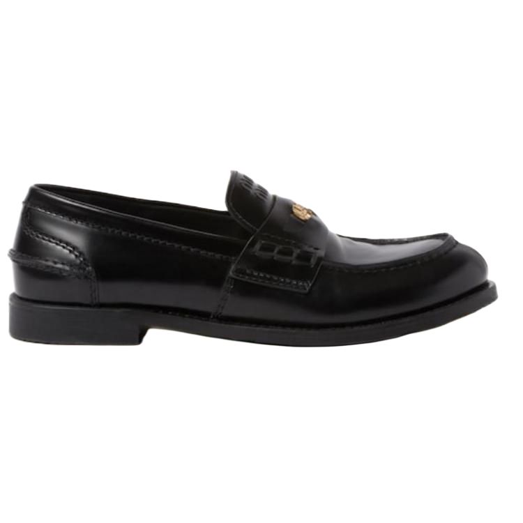 Order MIU MIU Penny 皮革樂福平底鞋 女款 黑色