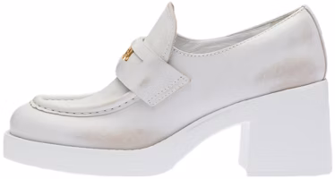 (Women) MIU MIU Penny 'White Leather Chunky Heel' 5D820D_3G48_F0009_F_DX75 (Women) MIU MIU Penny 'White Leather Chunky Heel' 5D820D_3G48_F0009_F_DX75