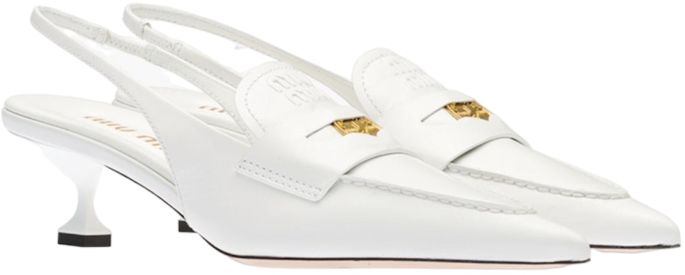 (W) 미우미우 페니 가죽 하이힐 (화이트) 5D901D_XUQ_F0009_F_045 Lookbook (W) 미우미우 페니 가죽 하이힐 (화이트) 5D901D_XUQ_F0009_F_045