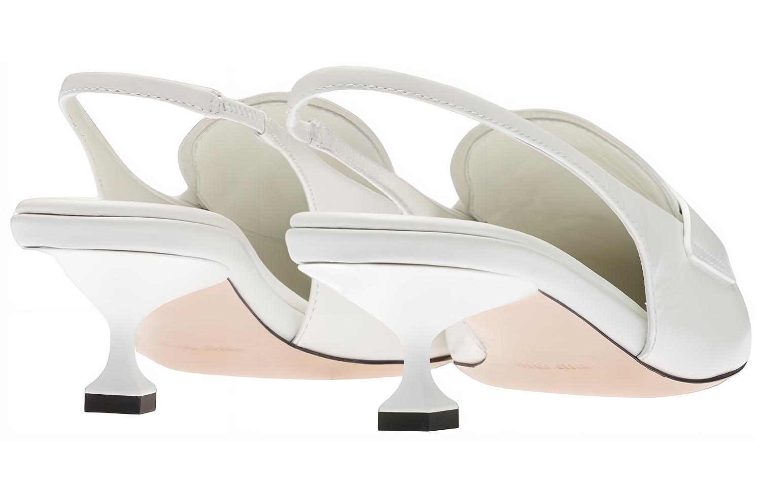 Purchase MIU MIU 缪缪 Penny 皮革 便士套脚 高跟鞋 女款 白色