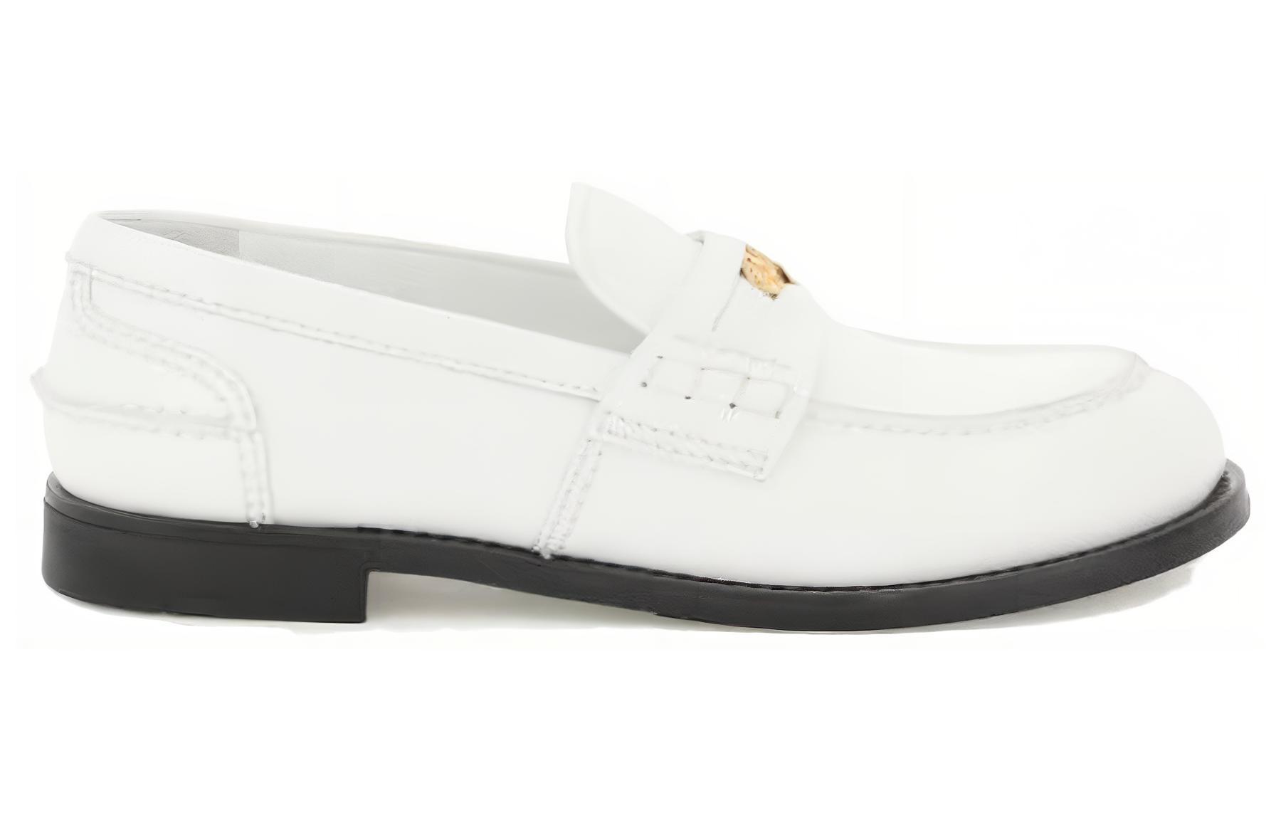 Order (W) MIU MIU Penny Kulit Slip-On Flats 'Putih' 5D773D_WHF_F0009_F_020