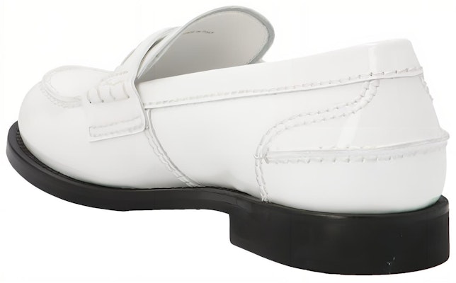 (W) MIU MIU Penny Kulit Slip-On Flats 'Putih' 5D773D_WHF_F0009_F_020 Shop (W) MIU MIU Penny Kulit Slip-On Flats 'Putih' 5D773D_WHF_F0009_F_020