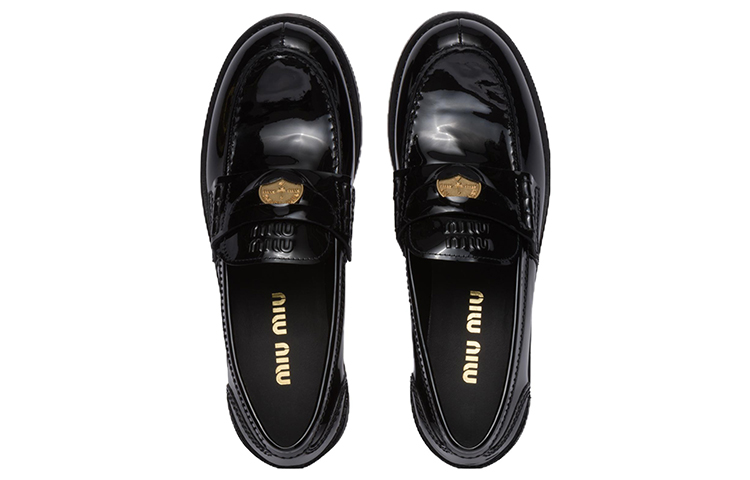 Shop (W) ミュウミュウ パテントローファー (黒) 5D773D_XWH_F0002_F_020