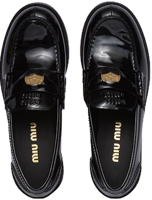 (W) Loafer MIU MIU Penny 'Kulit Hitam Mengkilap' 5D773D_XWH_F0002_F_020 Shop (W) Loafer MIU MIU Penny 'Kulit Hitam Mengkilap' 5D773D_XWH_F0002_F_020