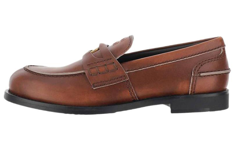 (W) MIU MIU Penny Loafer 'Brown Leather'