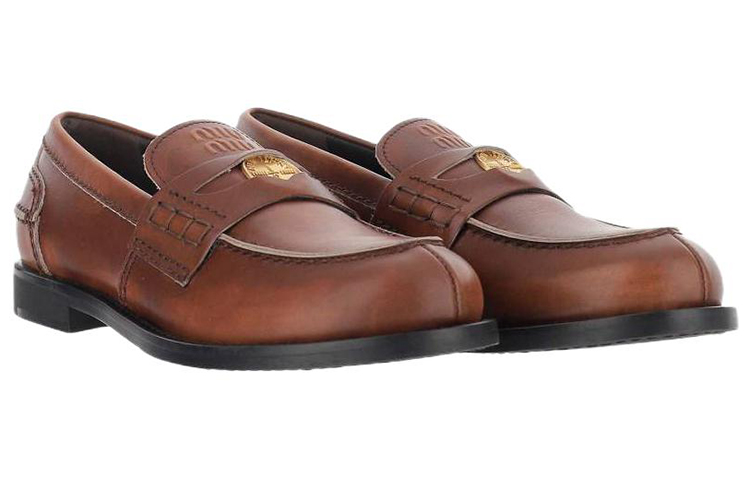 (W) MIU MIU Penny Loafer 'Brown Leather' 圖 3