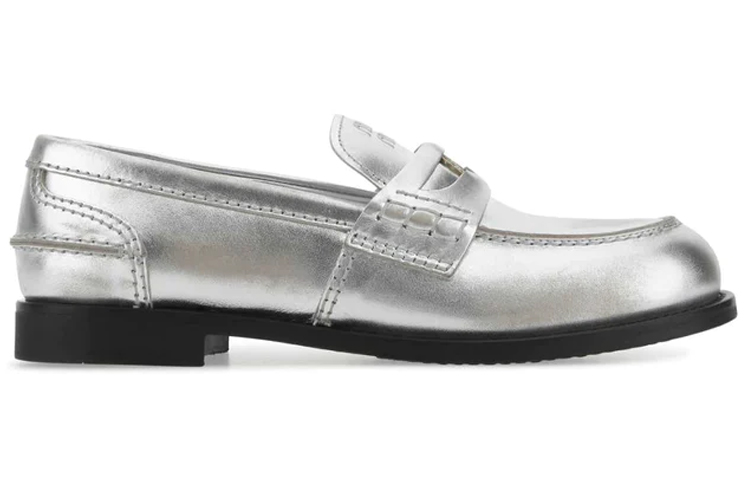 Order (W) MIU MIU Penny Slip-On Sneaker ''Silber Leder'' 5D773D_3G48_F0118_F_020
