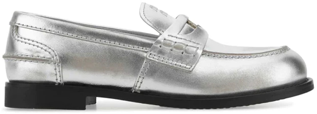 (W) MIU MIU Zapatillas Slip-On 'Cuero Plateado' 5D773D_3G48_F0118_F_020 Order (W) MIU MIU Zapatillas Slip-On 'Cuero Plateado' 5D773D_3G48_F0118_F_020