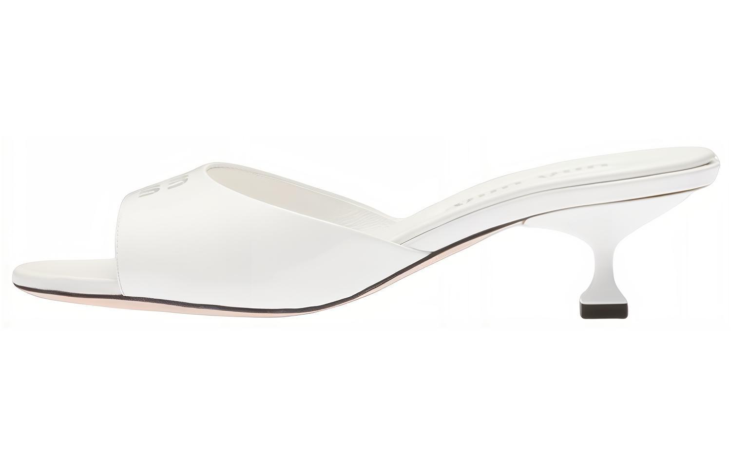 (Women) MIU MIU Perforated Logo Peep-Toe Sandals 'White Fashion' 5XX603_XV4_F0009_F_045