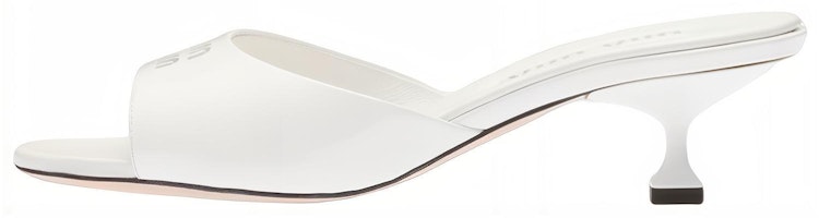 (Women) MIU MIU Perforated Logo Peep-Toe Sandals 'White Fashion' 5XX603_XV4_F0009_F_045 (Women) MIU MIU Perforated Logo Peep-Toe Sandals 'White Fashion' 5XX603_XV4_F0009_F_045
