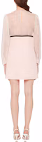 Shop (W) MIU MIU 粉色拼接短袖緞面中長洋裝 MF4299-1Y8Y-F0D91