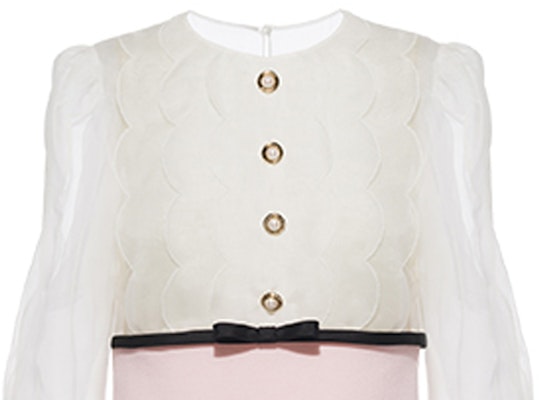 (W) MIU MIU 粉色拼色短袖绉纱中长连衣裙. MF4299-1Y8Y-F0D91 Details for (W) MIU MIU 粉色拼色短袖绉纱中长连衣裙. MF4299-1Y8Y-F0D91