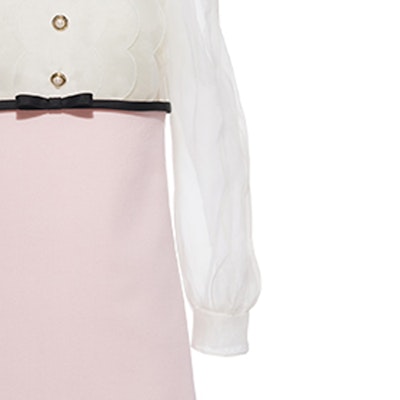 (W) MIU MIU 粉色拼色短袖绉纱中长连衣裙. MF4299-1Y8Y-F0D91 Cheap (W) MIU MIU 粉色拼色短袖绉纱中长连衣裙. MF4299-1Y8Y-F0D91