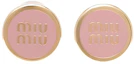 Buy (W) MIU MIU 粉色琺瑯Logo字母耳環 女士配飾 5JO912-2F6T-F0615
