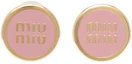 Order (W) MIU MIU 粉色琺瑯Logo字母耳環 女士配飾 5JO912-2F6T-F0615