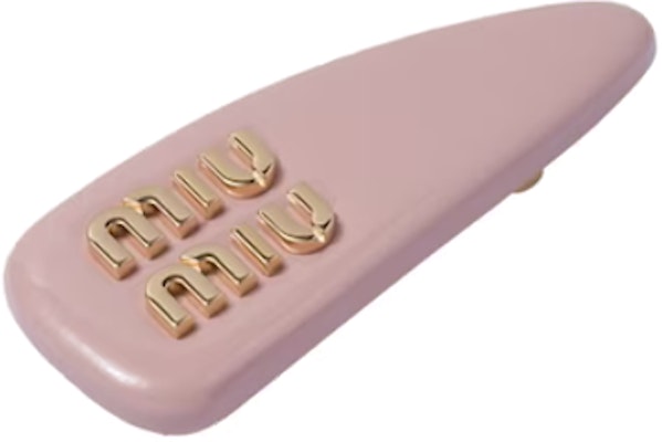 (W) 미우미우 핑크 페이턴트 가죽 헤어클립. 5IF092_069_F0E18 Shop (W) 미우미우 핑크 페이턴트 가죽 헤어클립. 5IF092_069_F0E18