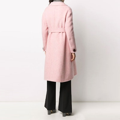 (Women) MIU MIU Pink Solid Color Midi Lace-Up Coat. MS1782-1XRT-F0028 Shop (Women) MIU MIU Pink Solid Color Midi Lace-Up Coat. MS1782-1XRT-F0028