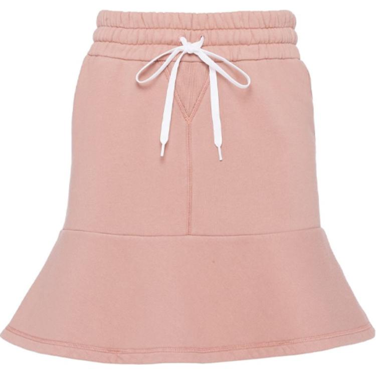 (Women) MIU MIU Pink Solid Drawstring A-Line Casual Short Skirt. MJD173-1IG3-F0028