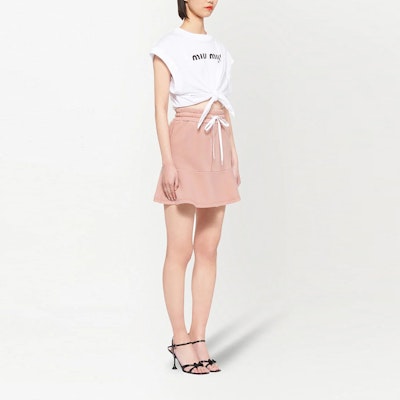 (W) MIU MIU粉色抽绳A字休闲短裙 MJD173-1IG3-F0028 Purchase (W) MIU MIU粉色抽绳A字休闲短裙 MJD173-1IG3-F0028