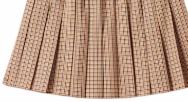 Cheap (W) MIU MIU 格紋刺繡Logo百褶裙 女性 繩灰色。 MG2229-142L-F0065-S-OOO