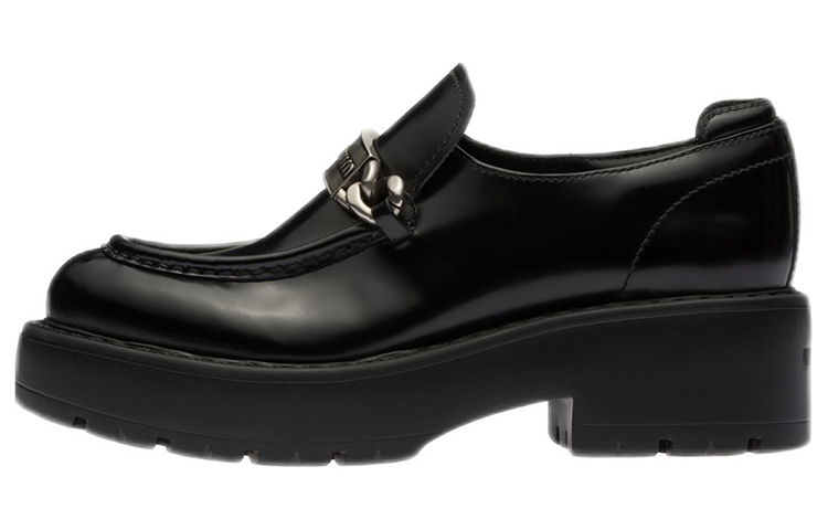 Buy (W) MIU MIU Platform in Pelle ''Dettagli Metallici Neri'' 5D784D_B4L_F0002_F_055