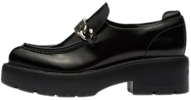 (Women) MIU MIU Platform Leather 'Black Metallic Detail' 5D784D_B4L_F0002_F_055 (Women) MIU MIU Platform Leather 'Black Metallic Detail' 5D784D_B4L_F0002_F_055