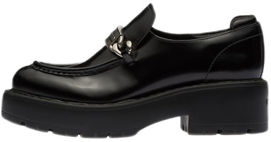 (Women) MIU MIU Platform Leather 'Black Metallic Detail' 5D784D_B4L_F0002_F_055 (Women) MIU MIU Platform Leather 'Black Metallic Detail' 5D784D_B4L_F0002_F_055