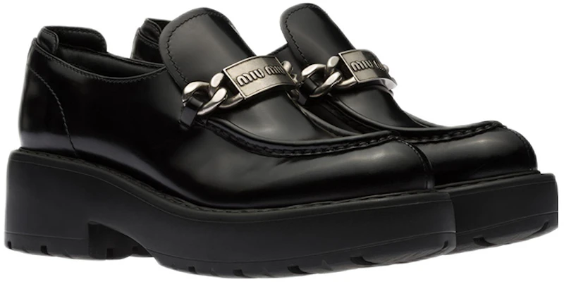 (W) MIU MIU Platform in Pelle ''Dettagli Metallici Neri'' 5D784D_B4L_F0002_F_055 Lookbook (W) MIU MIU Platform in Pelle ''Dettagli Metallici Neri'' 5D784D_B4L_F0002_F_055