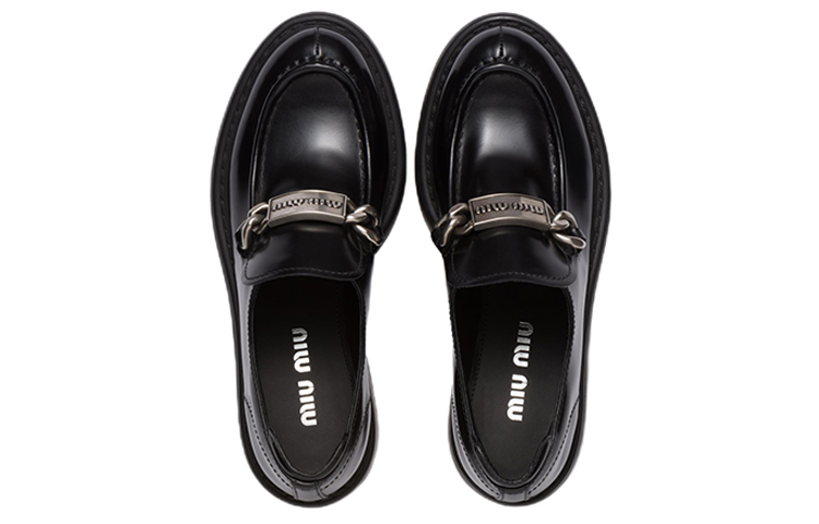 Shop (W) MIU MIU Platform in Pelle ''Dettagli Metallici Neri'' 5D784D_B4L_F0002_F_055