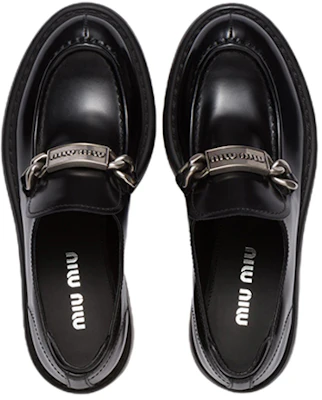 (W) MIU MIU Platform in Pelle ''Dettagli Metallici Neri'' 5D784D_B4L_F0002_F_055 Shop (W) MIU MIU Platform in Pelle ''Dettagli Metallici Neri'' 5D784D_B4L_F0002_F_055