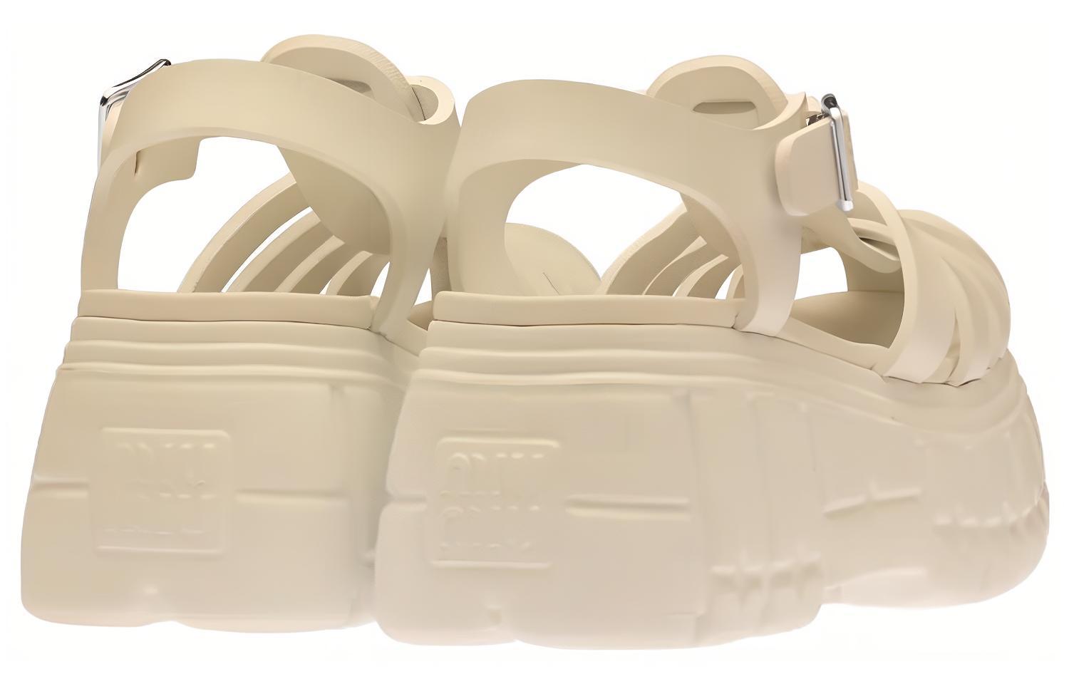 Shop (W) Sandale Plateforme MIU MIU ''Boucle Ivoire'' 5X709D_3LKK_F0304_F_085