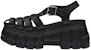 (W) MIU MIU Sandal Platform 'Black Metallic Buckle' 5X709D_3LKK_F0002_F_085