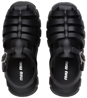 (W) MIU MIU プラットフォームサンダル 黒メタリックバックル 5X709D_3LKK_F0002_F_085 Lookbook (W) MIU MIU プラットフォームサンダル 黒メタリックバックル 5X709D_3LKK_F0002_F_085