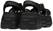 Shop (W) MIU MIU Sandal Platform 'Black Metallic Buckle' 5X709D_3LKK_F0002_F_085