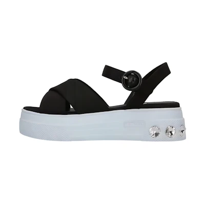 (W) MIU MIU Platform Sandals 'Crystal Black'