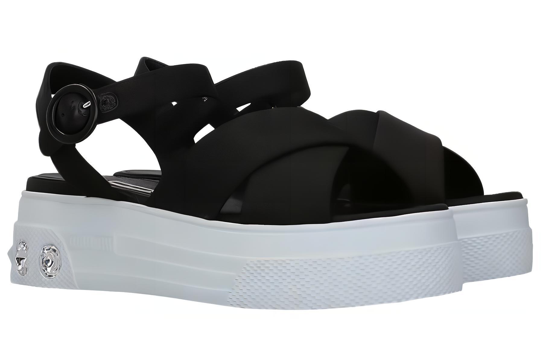 (W) MIU MIU Platform Sandals 'Crystal Black' 圖 3