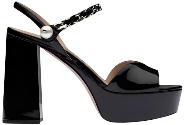 (W) MIU MIU Sandal Tumit Tinggi 'Patent Black' 5XP883_XWA_F0002_F_110 Order (W) MIU MIU Sandal Tumit Tinggi 'Patent Black' 5XP883_XWA_F0002_F_110