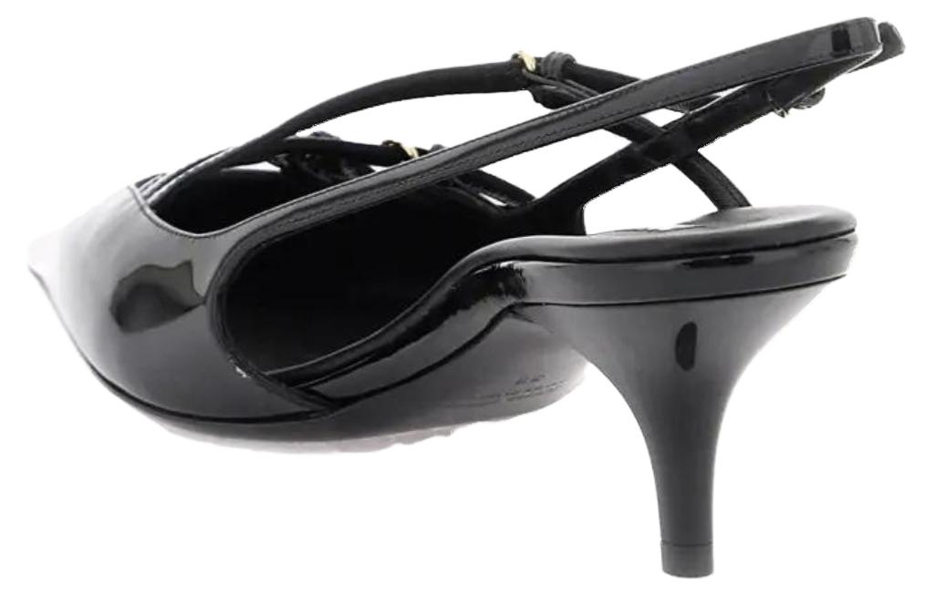 (W) MIU MIU Pointed-Toe Buckle Stiletto 'Black Leather' 圖 6