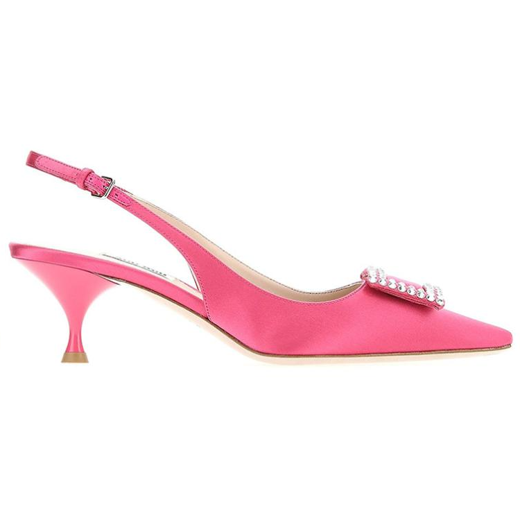 (W) MIU MIU Pointed Toe High Heels 'Fashionable Elegant Pink with Embellishments' 圖 2