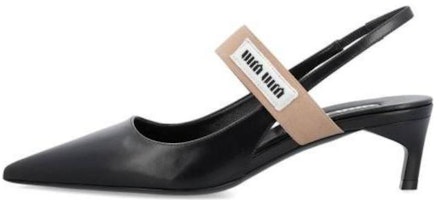 (Women) MIU MIU Pointed-Toe Slip-On Stiletto 'Black Leather' 5I932D_3AQO_F009L_F_045 (Women) MIU MIU Pointed-Toe Slip-On Stiletto 'Black Leather' 5I932D_3AQO_F009L_F_045