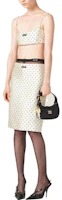 Lookbook (Women) MIU MIU Polka Dot Logo Print Beige Camisole. MT1932-13U1-F0A72-S-232