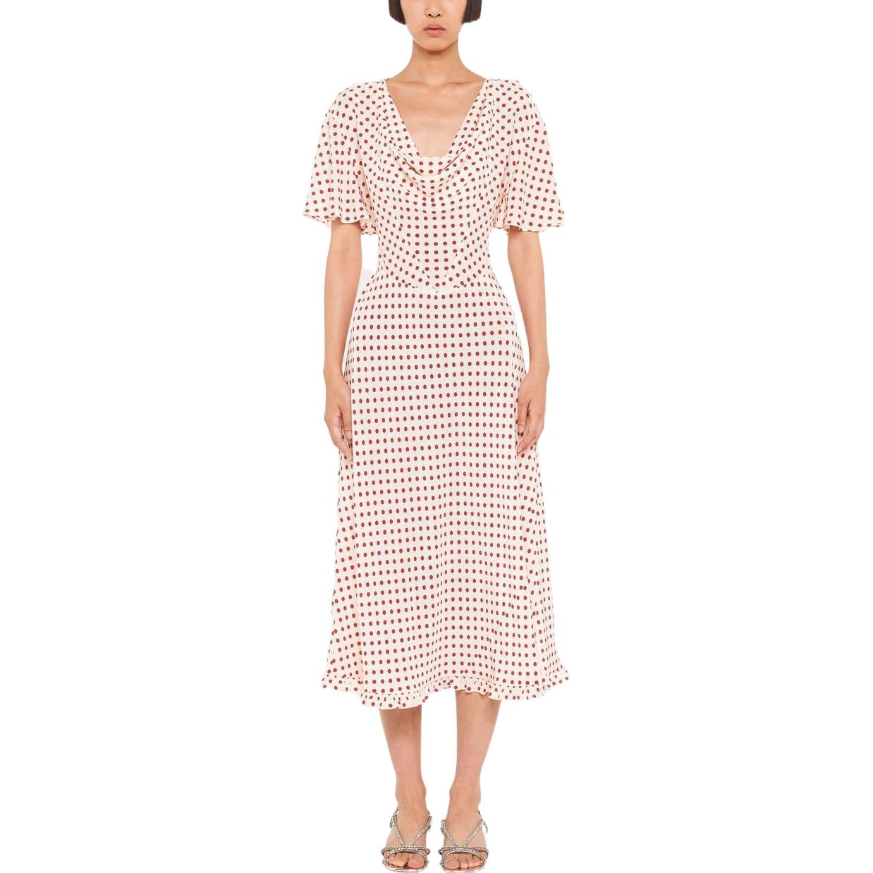 Lookbook (W) MIU MIU 波点印花短袖连衣裙 粉色 MF4507-10MB-F059I