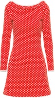 (Women) MIU MIU Polka Dot Red A-Line Long Sleeve Dress SS21 Fashion. MJA813-1DVC-F0D17 (Women) MIU MIU Polka Dot Red A-Line Long Sleeve Dress SS21 Fashion. MJA813-1DVC-F0D17