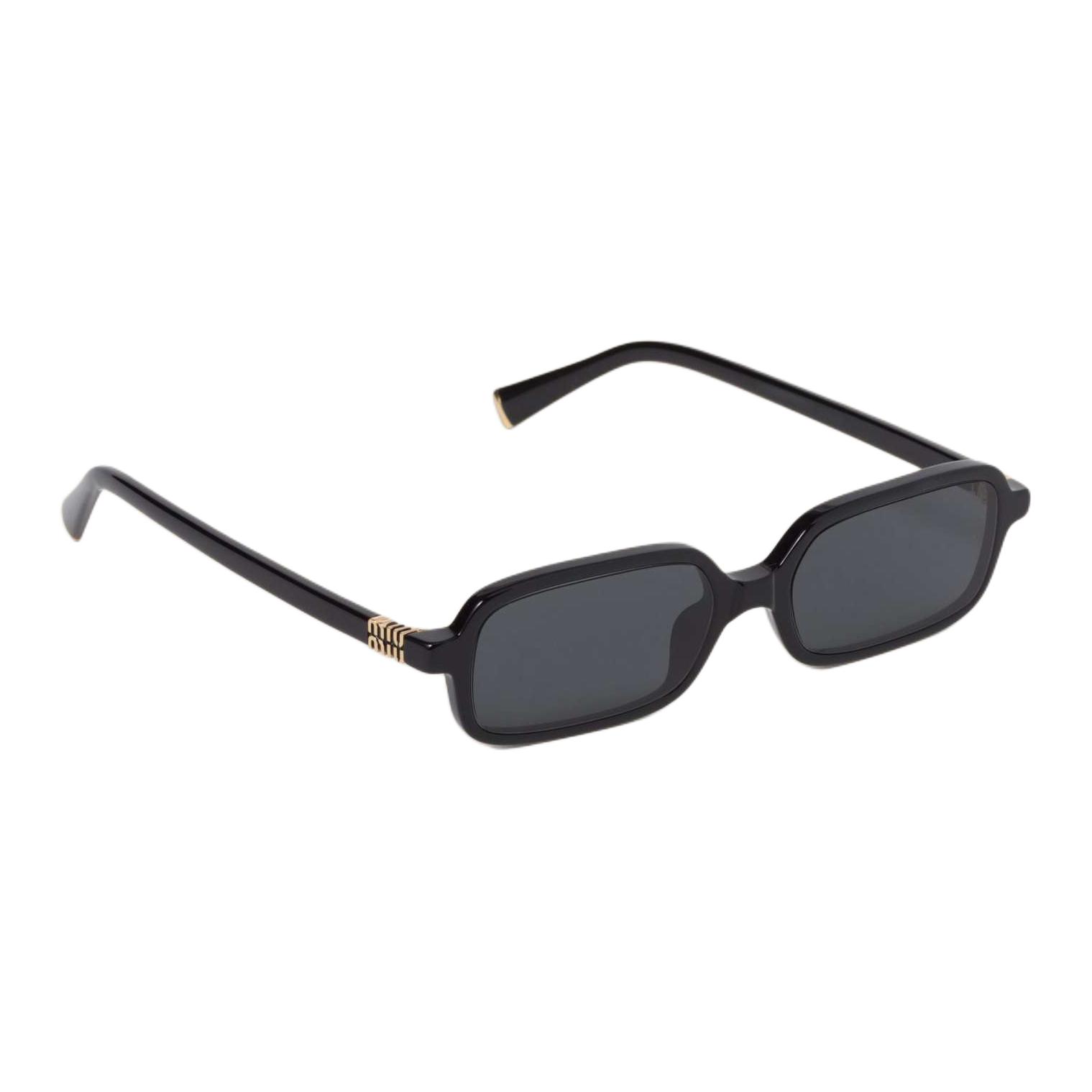 Shop (W) MIU MIU 黑色方形醋酸眼镜框附标志镜腿（可配矫正镜片） SMU11Z_E16K_F05S0