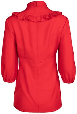 (W) MIU MIU Merah Kemeja Pleated Lengan Panjang Leher Tinggi Pelindung Matahari. MT1561-1HEC-F0011 Lookbook (W) MIU MIU Merah Kemeja Pleated Lengan Panjang Leher Tinggi Pelindung Matahari. MT1561-1HEC-F0011