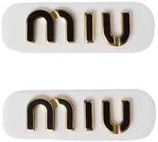 (Women) MIU MIU Resin Glass Metal Enamel Hair Clip for Women. 5IF0722F72F0964 (Women) MIU MIU Resin Glass Metal Enamel Hair Clip for Women. 5IF0722F72F0964