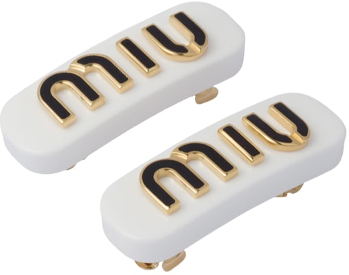 (W) 미우미우 여성용 레진 글라스 메탈 에나멜 헤어클립. 5IF0722F72F0964 Lookbook (W) 미우미우 여성용 레진 글라스 메탈 에나멜 헤어클립. 5IF0722F72F0964