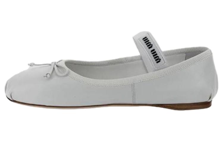 (Women) MIU MIU Round Toe Casual 'White' 5F794D_XUU_F0009
