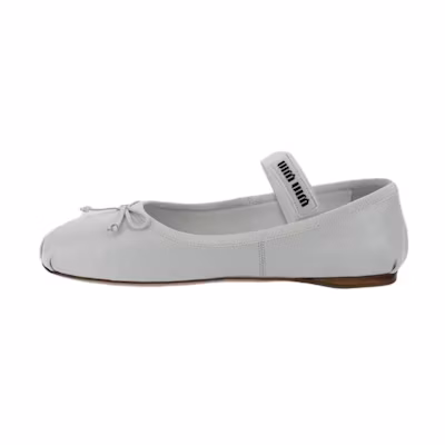 (W) MIU MIU Round Toe Casual 'White'