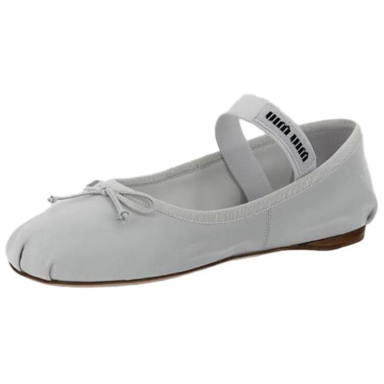 (W) MIU MIU Round Toe Casual 'White' 圖 3